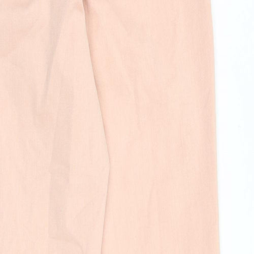 Marks and Spencer Womens Pink Cotton Tapered Jeans Size 6 Regular Zip