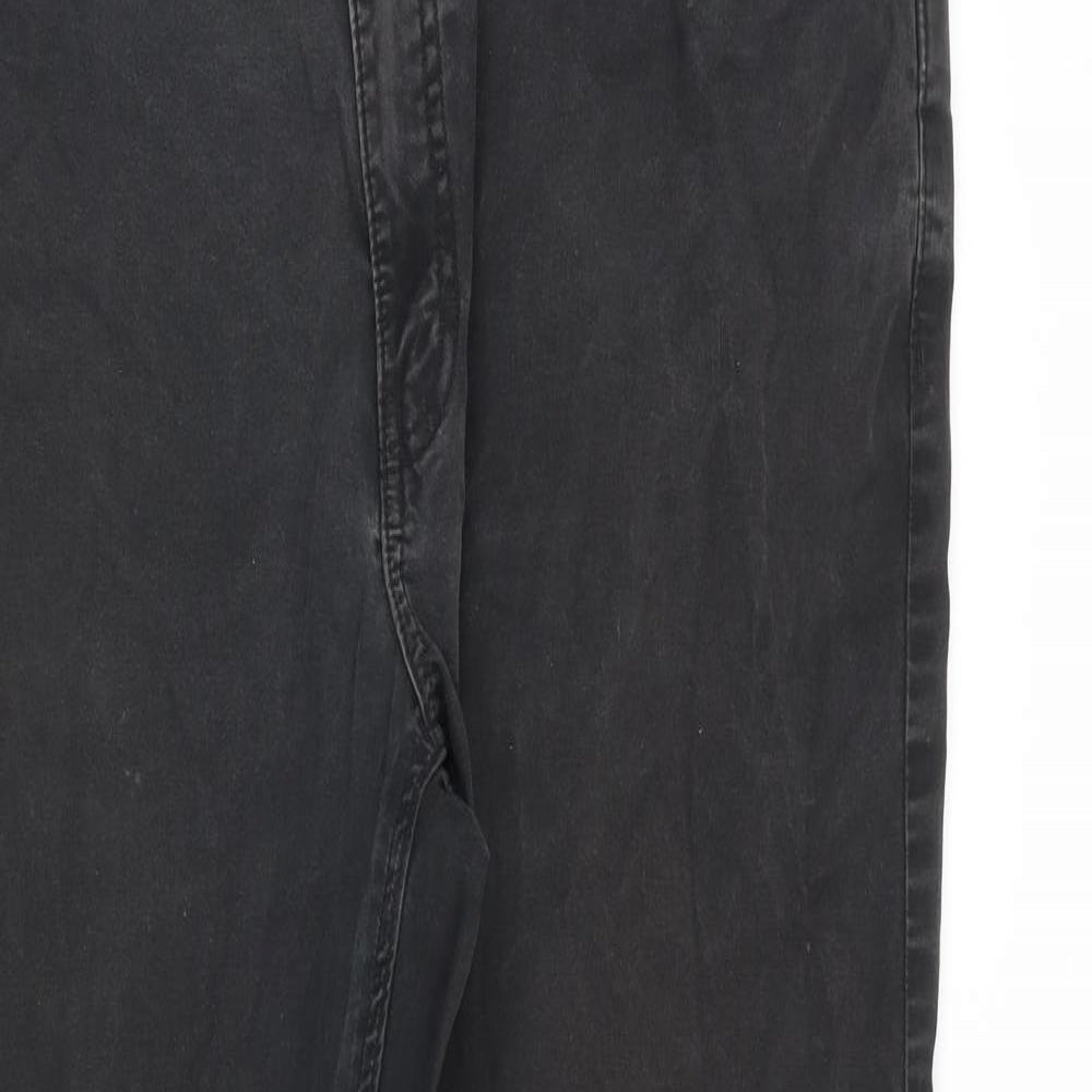 Blue Harbour Mens Black Cotton Straight Jeans Size 36 in Regular Zip