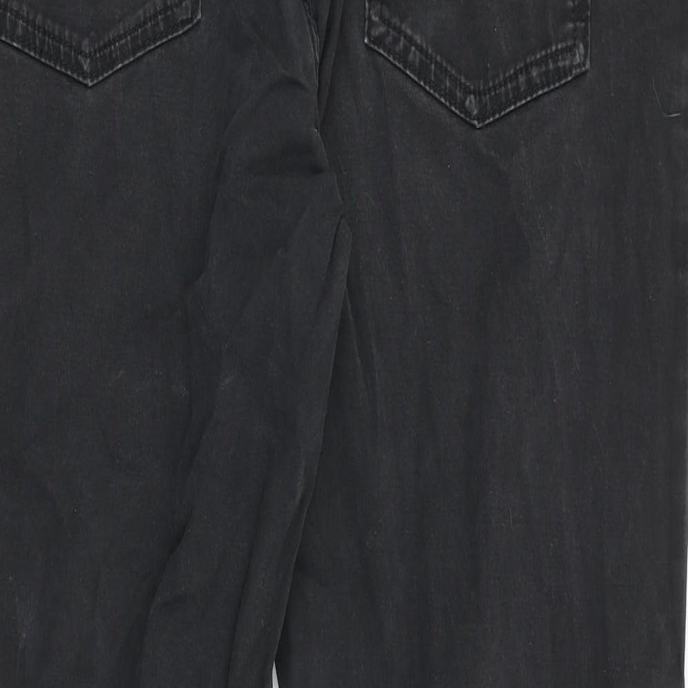 Blue Harbour Mens Black Cotton Straight Jeans Size 36 in Regular Zip