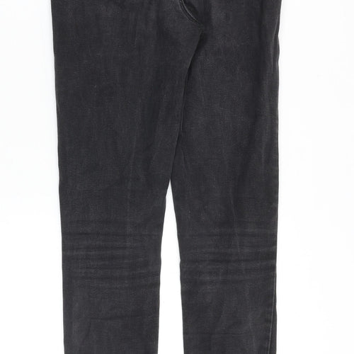 Denim & Co. Womens Black Cotton Skinny Jeans Size 12 Slim Zip