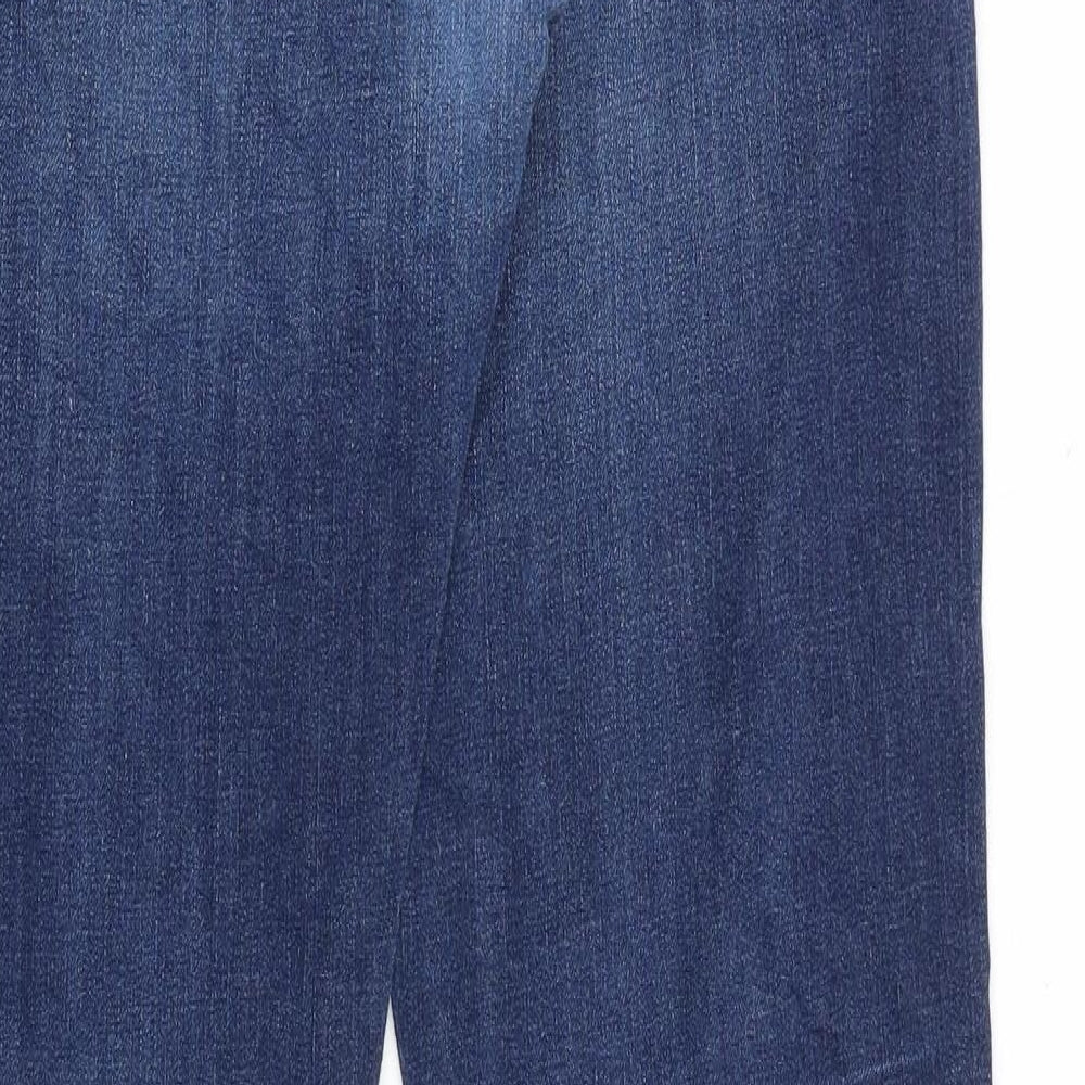 Gap Mens Blue Cotton Straight Jeans Size 32 in Regular Button