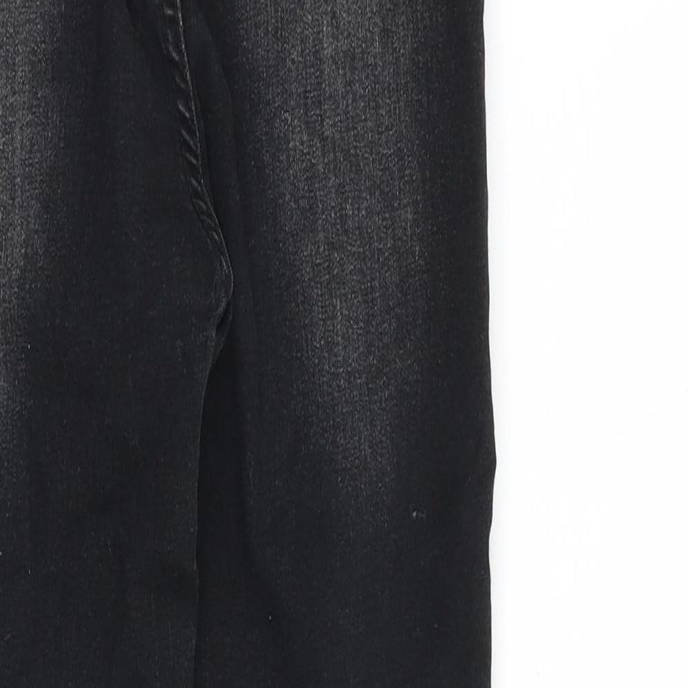 Preworn Womens Black Cotton Skinny Jeans Size 24 in Slim Zip