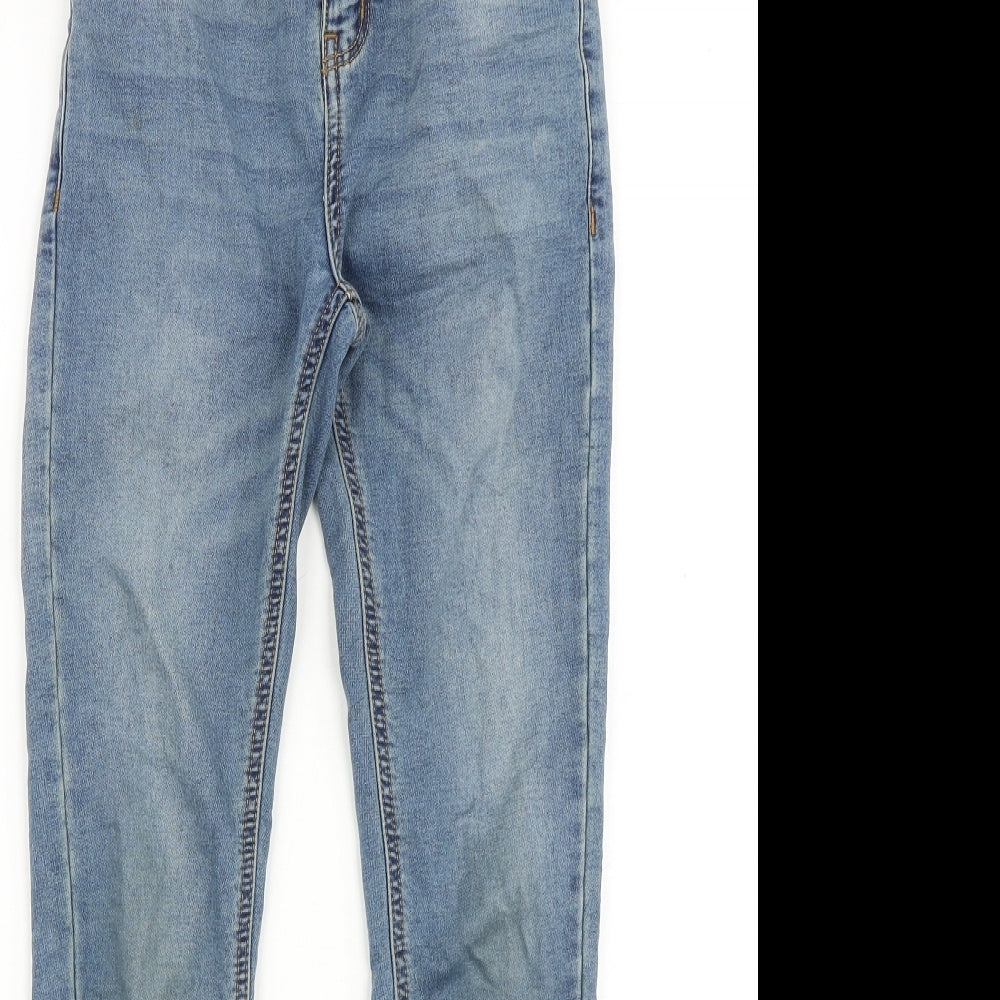 NEXT Boys Blue Cotton Skinny Jeans Size 12 Years Regular Zip