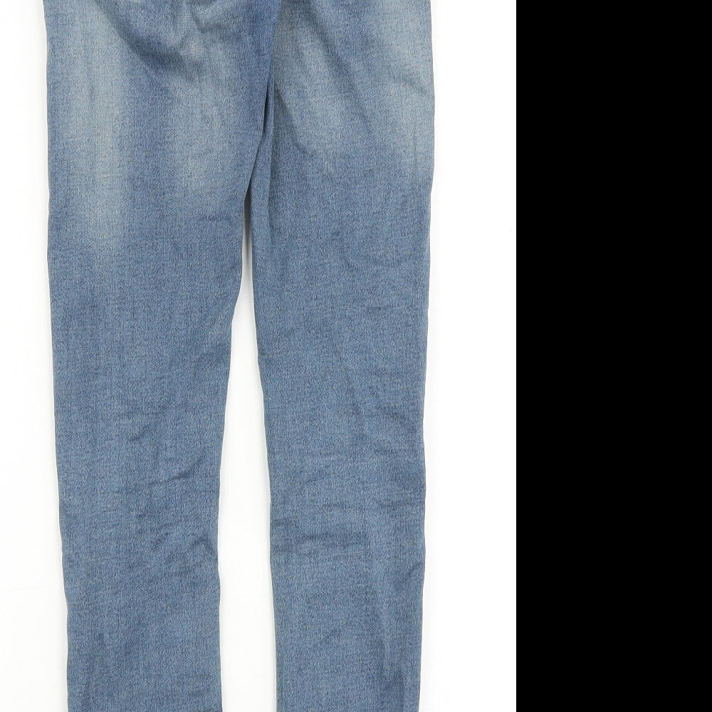NEXT Boys Blue Cotton Skinny Jeans Size 12 Years Regular Zip