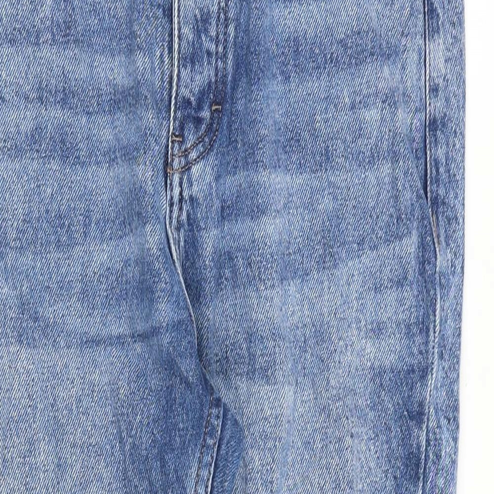 NEXT Womens Blue Cotton Straight Jeans Size 10 Regular Zip