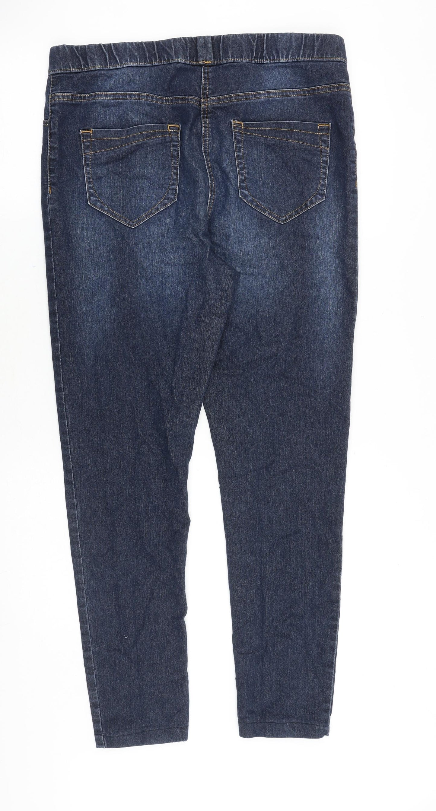 TU Womens Blue Cotton Jegging Jeans Size 16 Slim