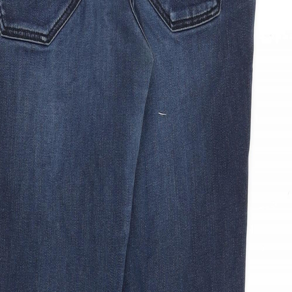 NEXT Womens Blue Cotton Skinny Jeans Size 12 Slim Button