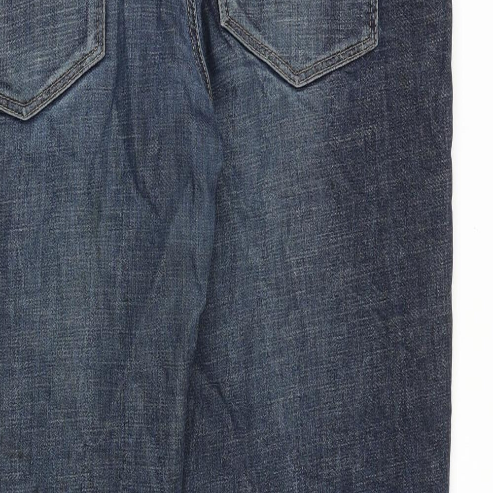 TU Mens Blue Cotton Straight Jeans Size 38 in Regular Zip