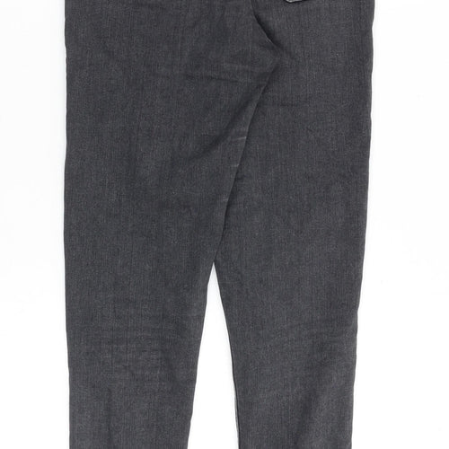 Topshop Womens Grey Cotton Skinny Jeans Size 28 in Slim Zip