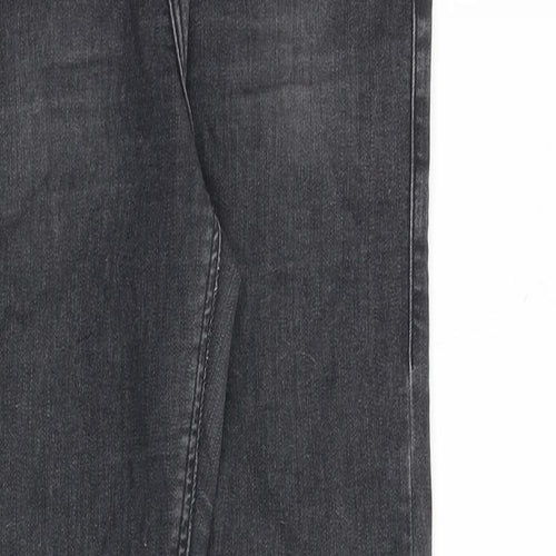 Topshop Womens Grey Cotton Skinny Jeans Size 28 in Slim Zip