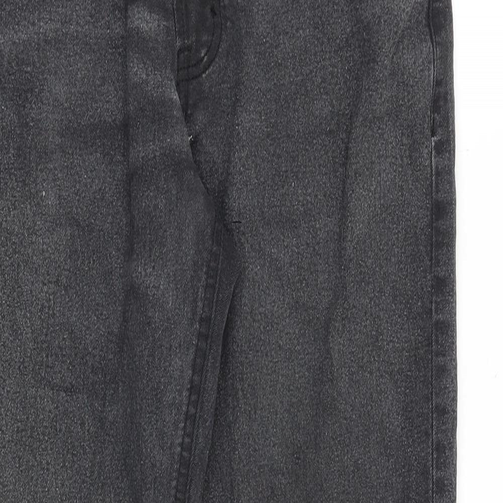Matalan Mens Grey Cotton Straight Jeans Size 32 in Regular Zip