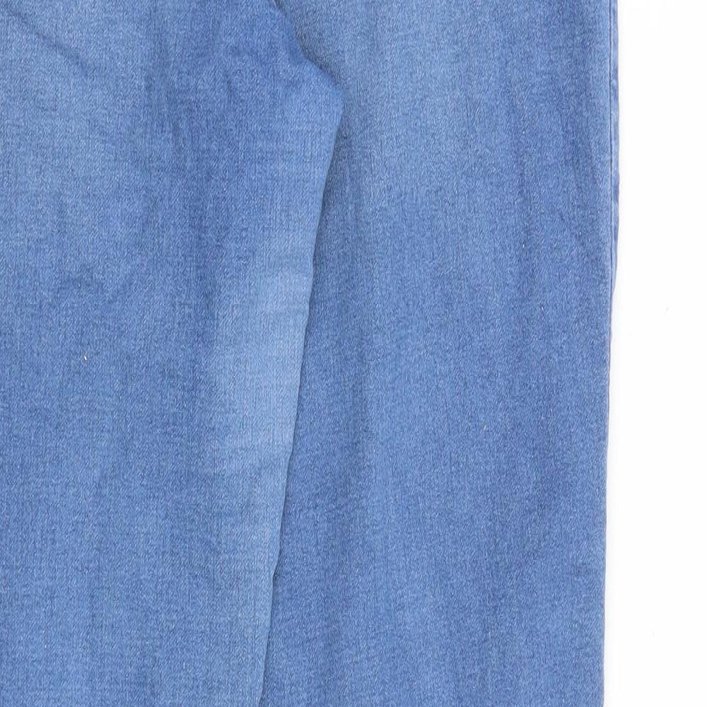 Matalan Womens Blue Cotton Skinny Jeans Size 16 Regular Zip