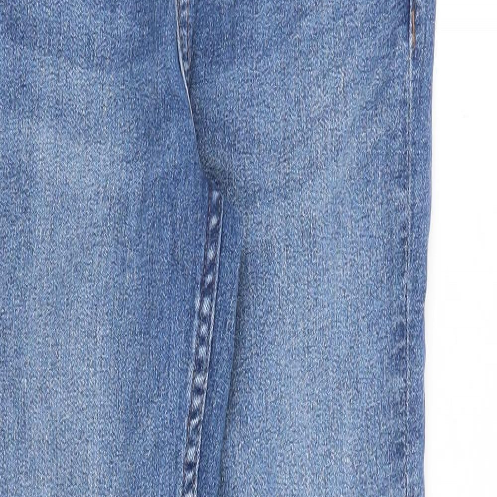 Marks and Spencer Womens Blue Cotton Skinny Jeans Size 6 Slim Zip