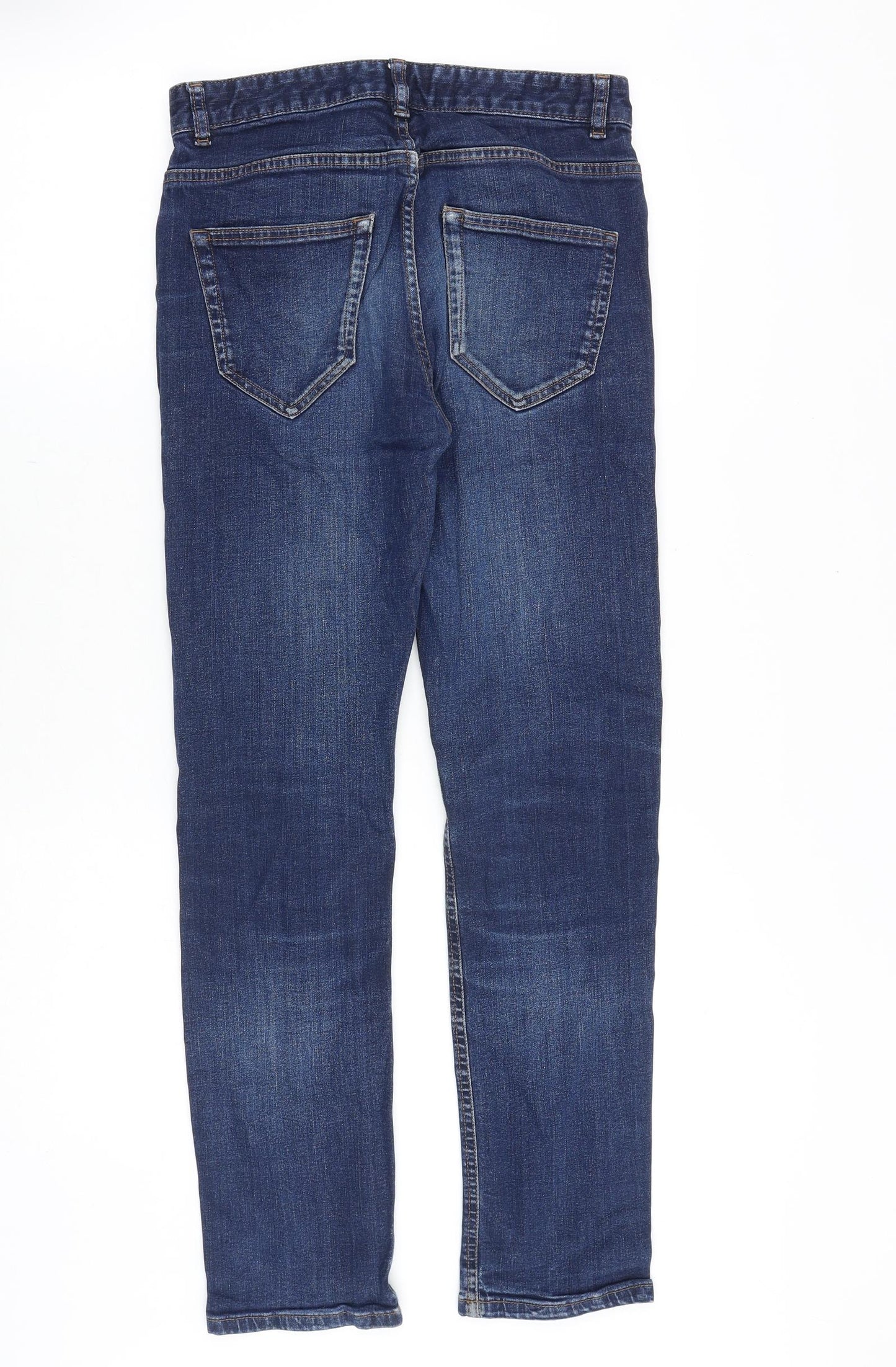 NEXT Mens Blue Cotton Straight Jeans Size 28 in Regular Zip