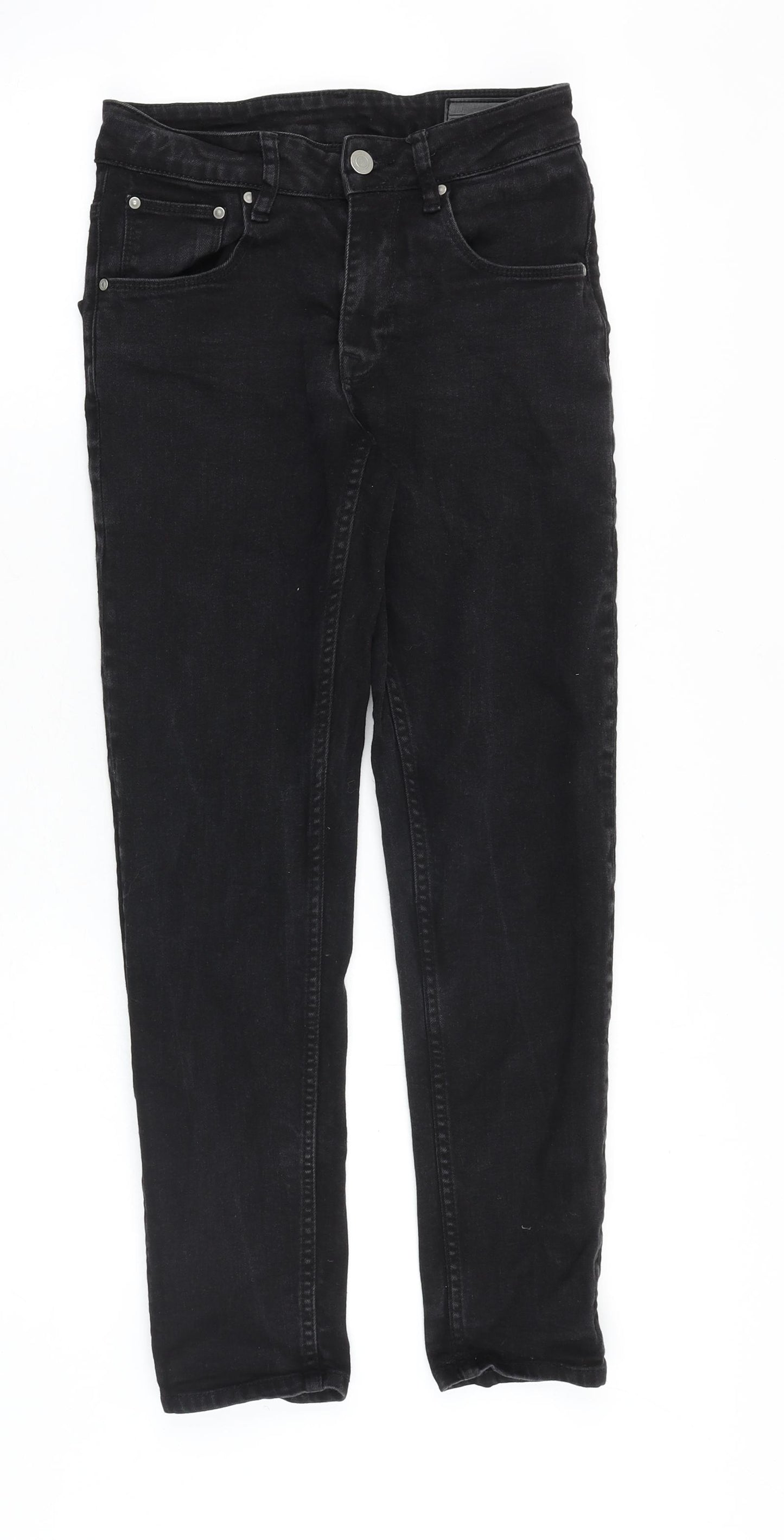 ASOS Mens Black Cotton Skinny Jeans Size 26 in Regular Zip
