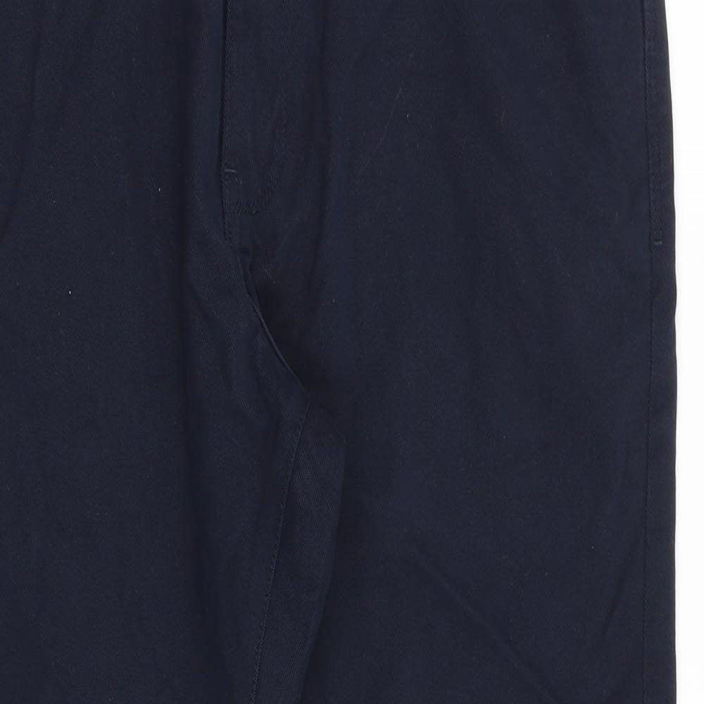 Marks and Spencer Mens Blue Cotton Straight Jeans Size 36 in Slim Zip
