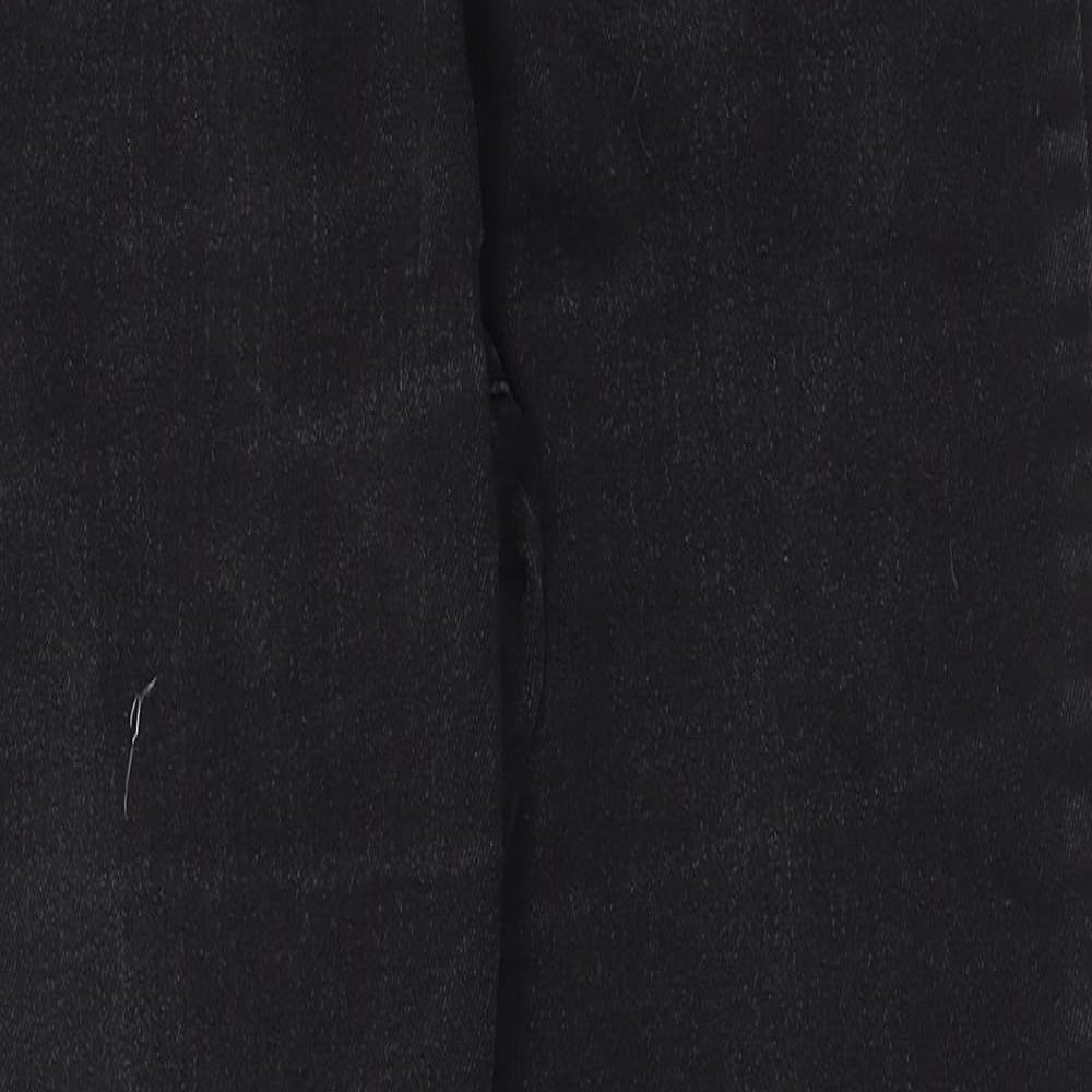 George Womens Grey Cotton Straight Jeans Size 12 Regular Zip