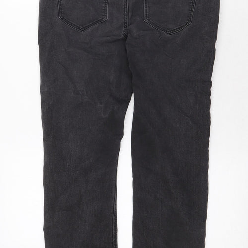 Dylan George Womens Grey Cotton Straight Jeans Size 12 Regular Zip