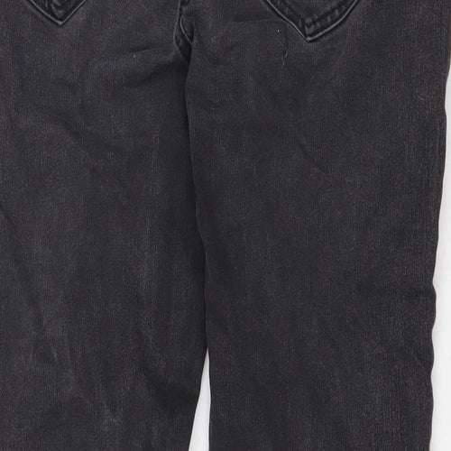 Dylan George Womens Grey Cotton Straight Jeans Size 12 Regular Zip