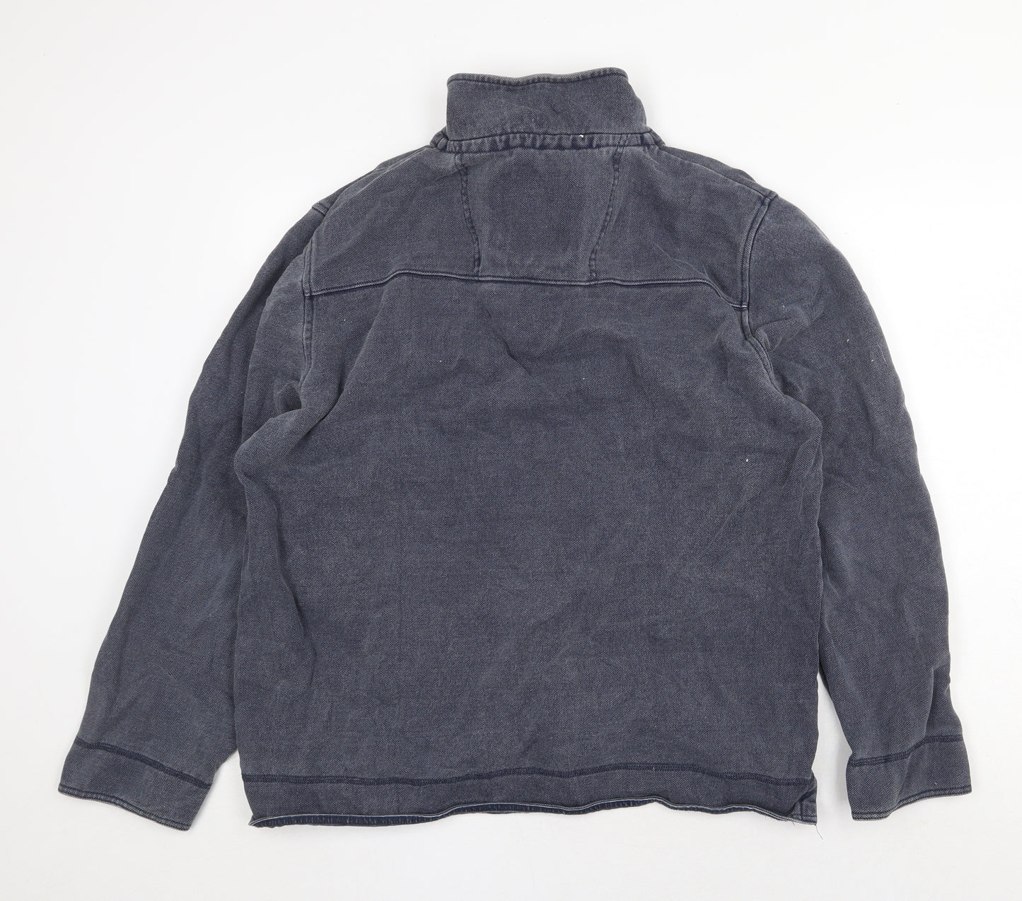 Crew Clothing Mens Grey Cotton Henley Sweatshirt Size XL