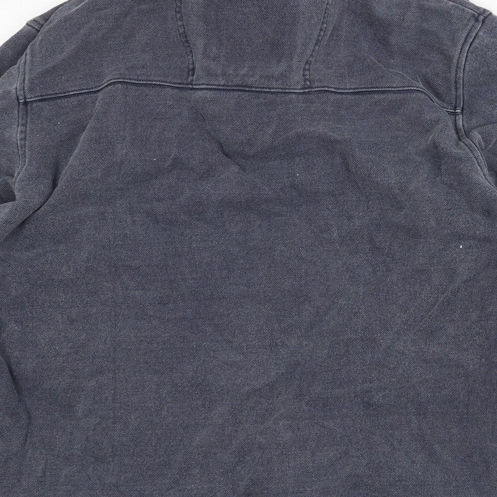 Crew Clothing Mens Grey Cotton Henley Sweatshirt Size XL