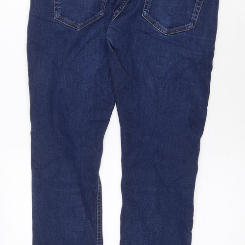 NEXT Womens Blue Cotton Straight Jeans Size 32 in Regular Zip