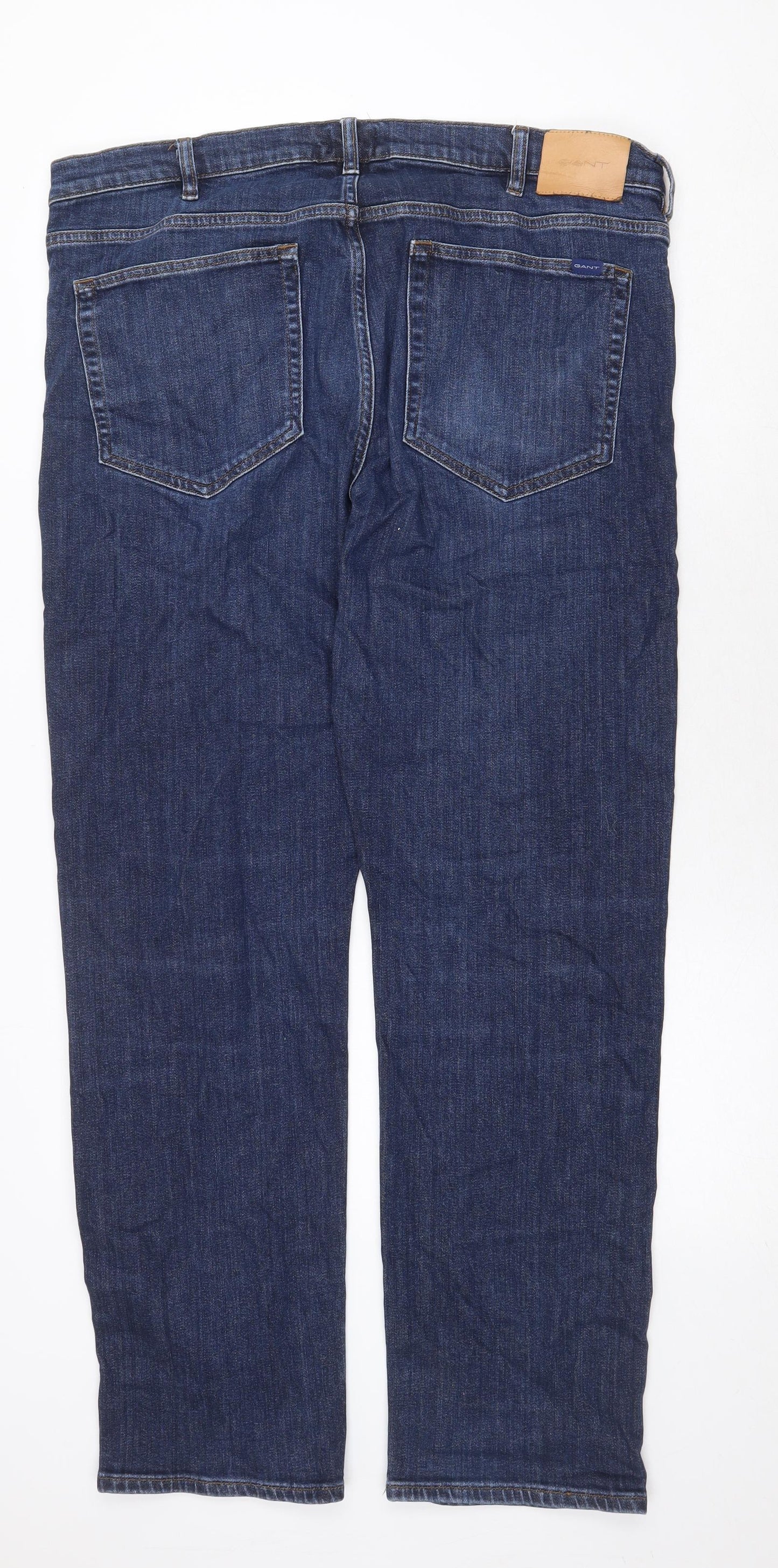 Giant Mens Blue Cotton Straight Jeans Size 40 in Regular Zip