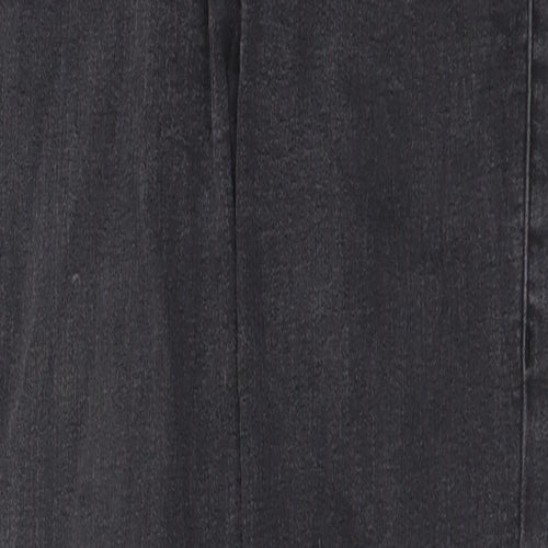 Topshop Womens Grey Cotton Skinny Jeans Size 28 in Regular Zip