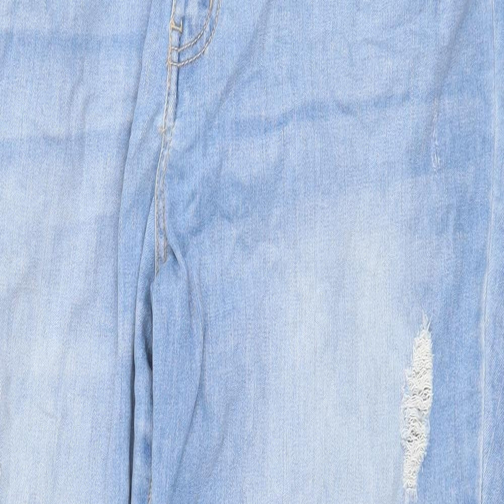 WAX JEAN Womens Blue Cotton Skinny Jeans Size 18 Regular Zip