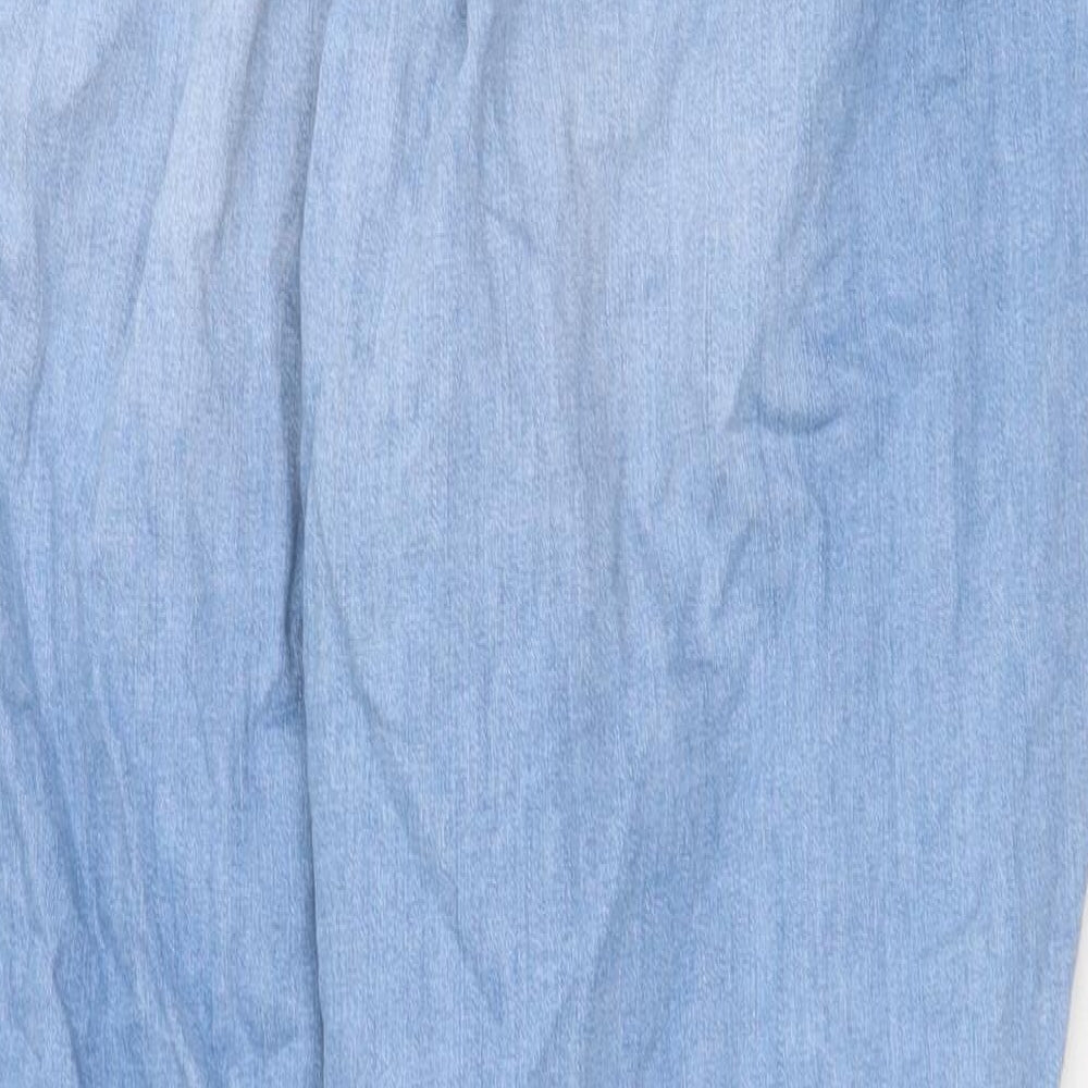 WAX JEAN Womens Blue Cotton Skinny Jeans Size 18 Regular Zip