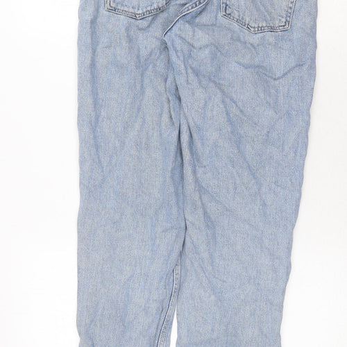 Topshop Womens Blue Cotton Mom Jeans Size 26 in Regular Zip