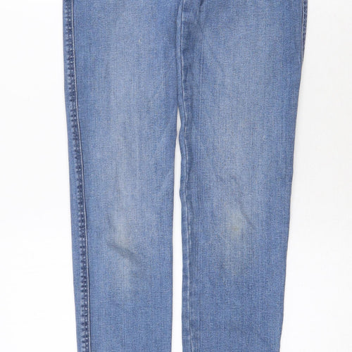 Zara Womens Blue Cotton Skinny Jeans Size 28 in Regular Zip