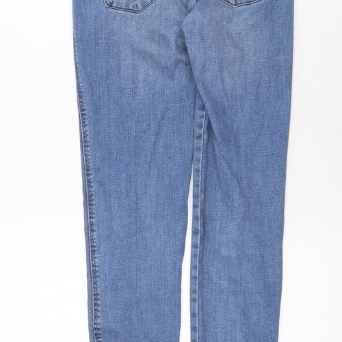 Zara Womens Blue Cotton Skinny Jeans Size 28 in Regular Zip