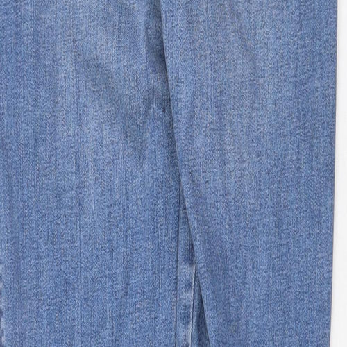 Zara Womens Blue Cotton Skinny Jeans Size 28 in Regular Zip