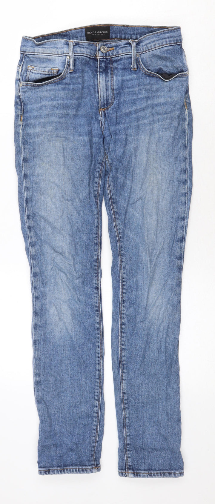 Black Orchid Womens Blue Cotton Skinny Jeans Size 28 in Regular Zip