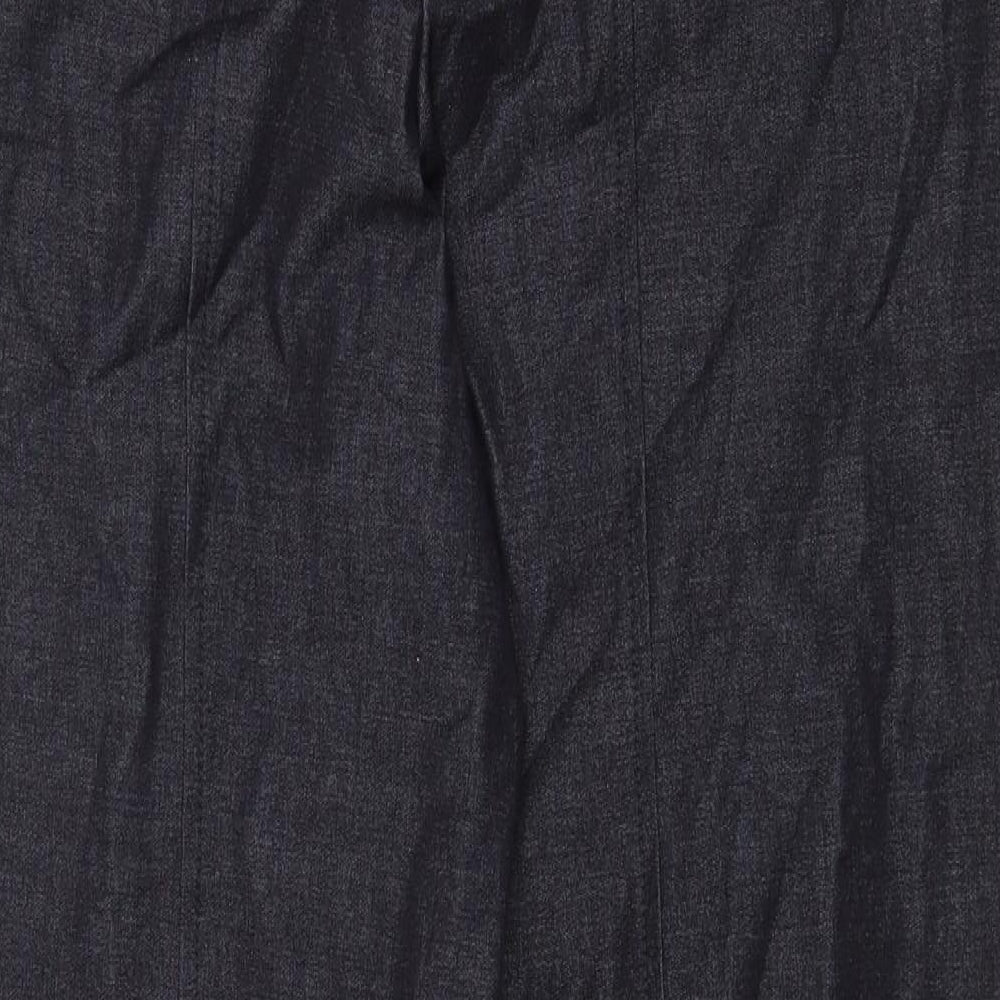 Halston Womens Grey Cotton Trousers Size 20 Regular