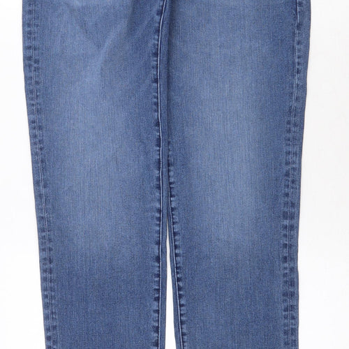SM Denim Mills Mens Blue Cotton Straight Jeans Size 32 in Regular Zip
