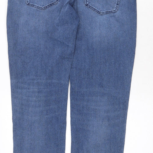 SM Denim Mills Mens Blue Cotton Straight Jeans Size 32 in Regular Zip