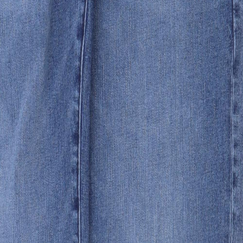 SM Denim Mills Mens Blue Cotton Straight Jeans Size 32 in Regular Zip