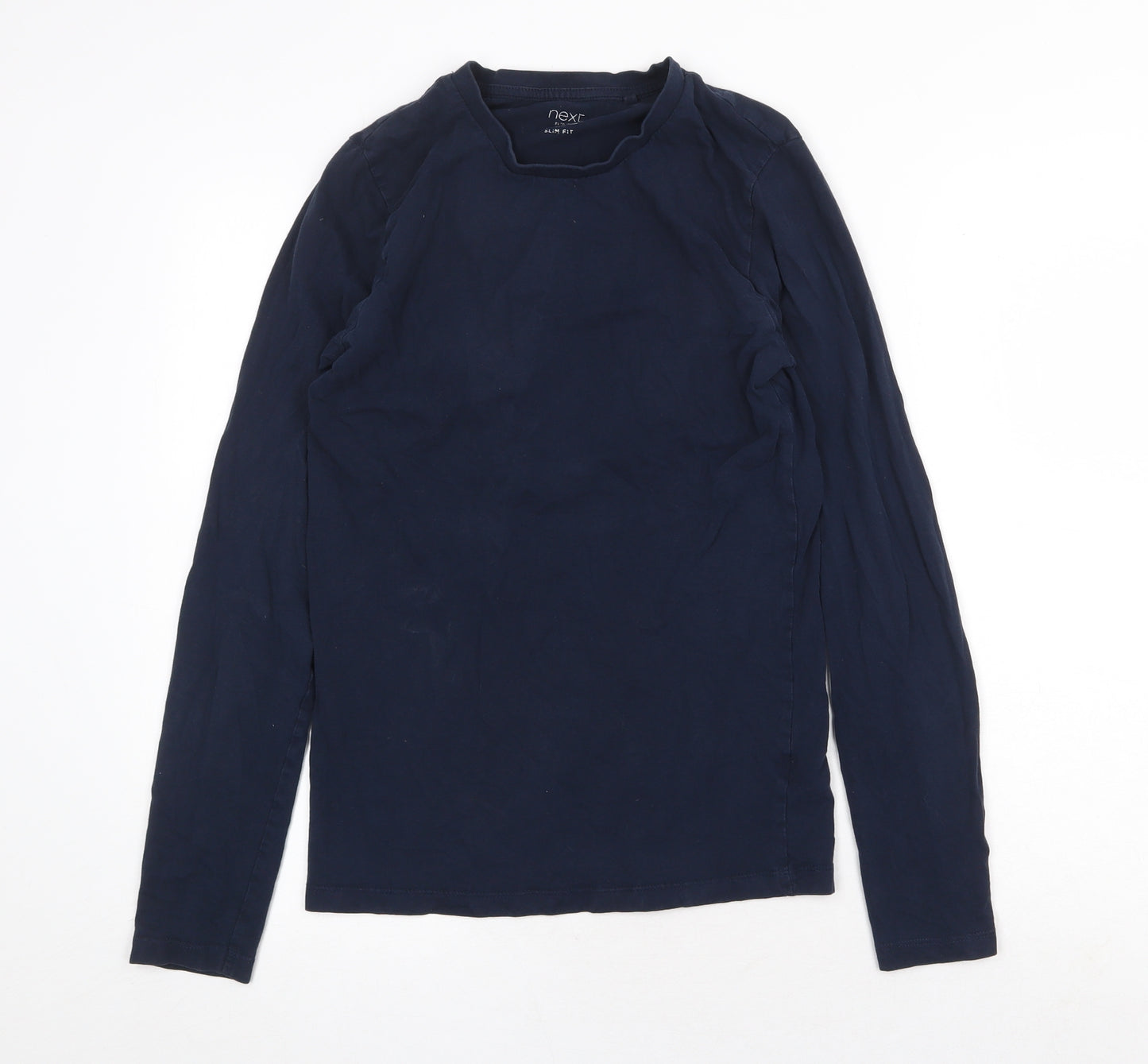 NEXT Womens Blue Cotton Basic T-Shirt Size XS Round Neck