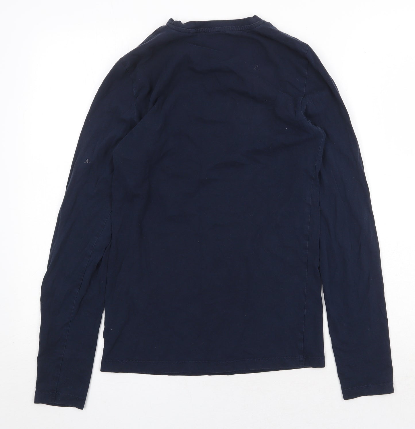 NEXT Womens Blue Cotton Basic T-Shirt Size XS Round Neck