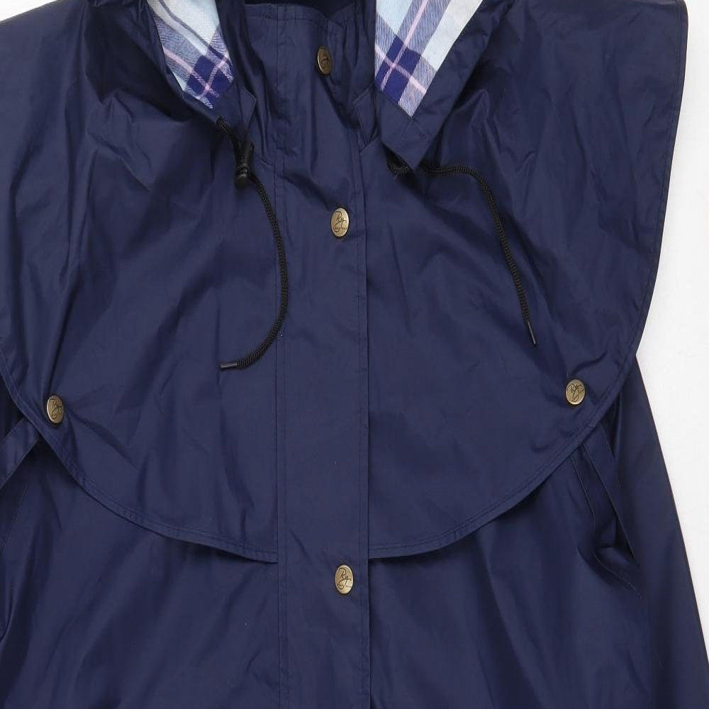 Rydale Womens Blue Rain Coat Coat Size 10 Zip