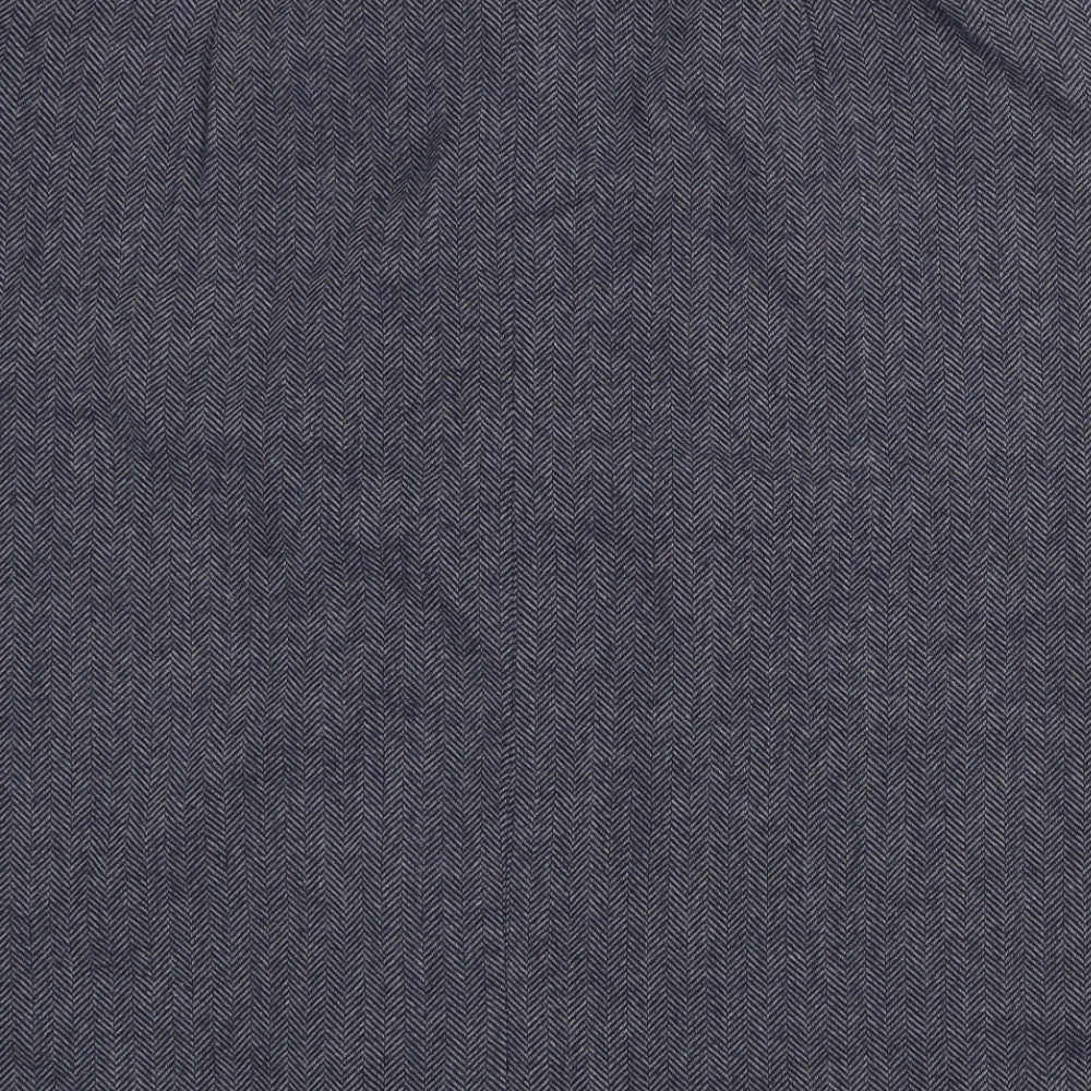 Damart Womens Blue Polyester A-Line Skirt Size 20 Zip