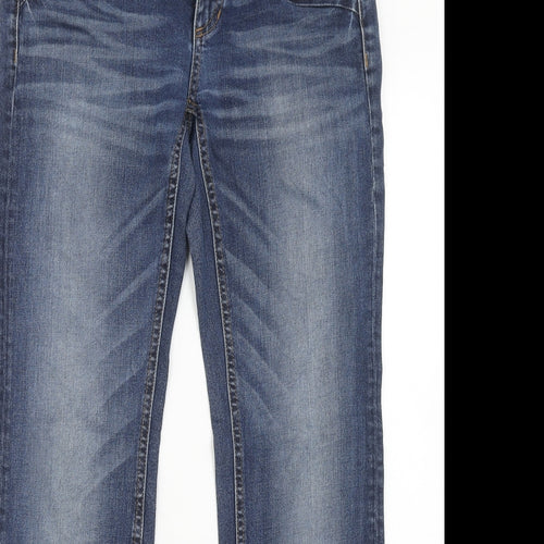 EDC Womens Blue Cotton Straight Jeans Size 31 in L32 in Regular Zip