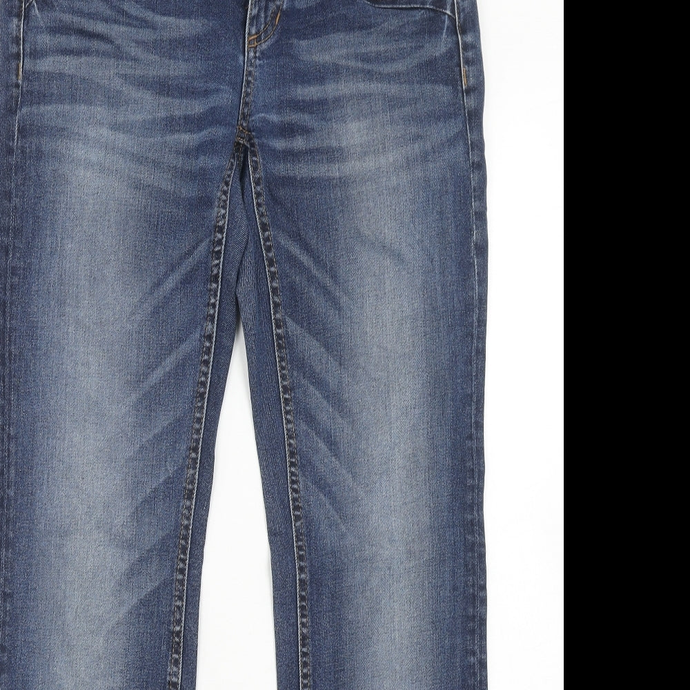 EDC Womens Blue Cotton Straight Jeans Size 31 in L32 in Regular Zip