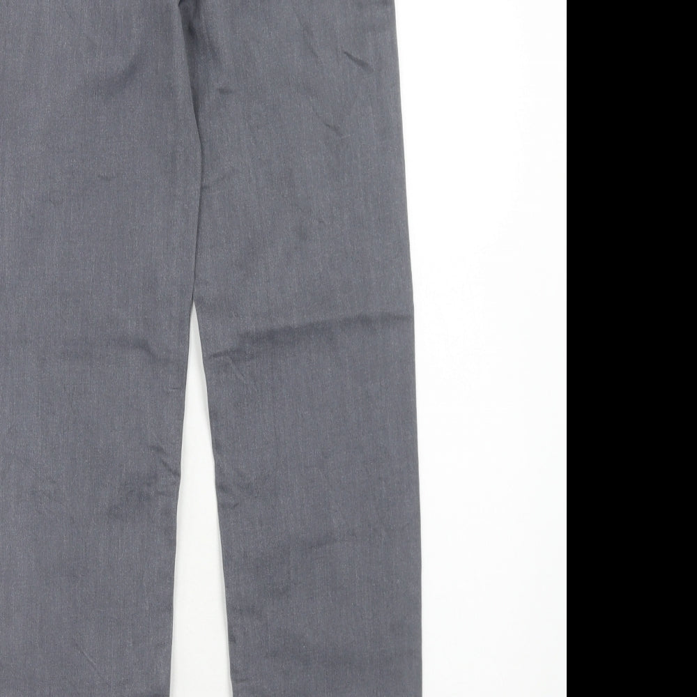 Marks and Spencer Womens Grey Cotton Straight Jeans Size 8 Regular Zip
