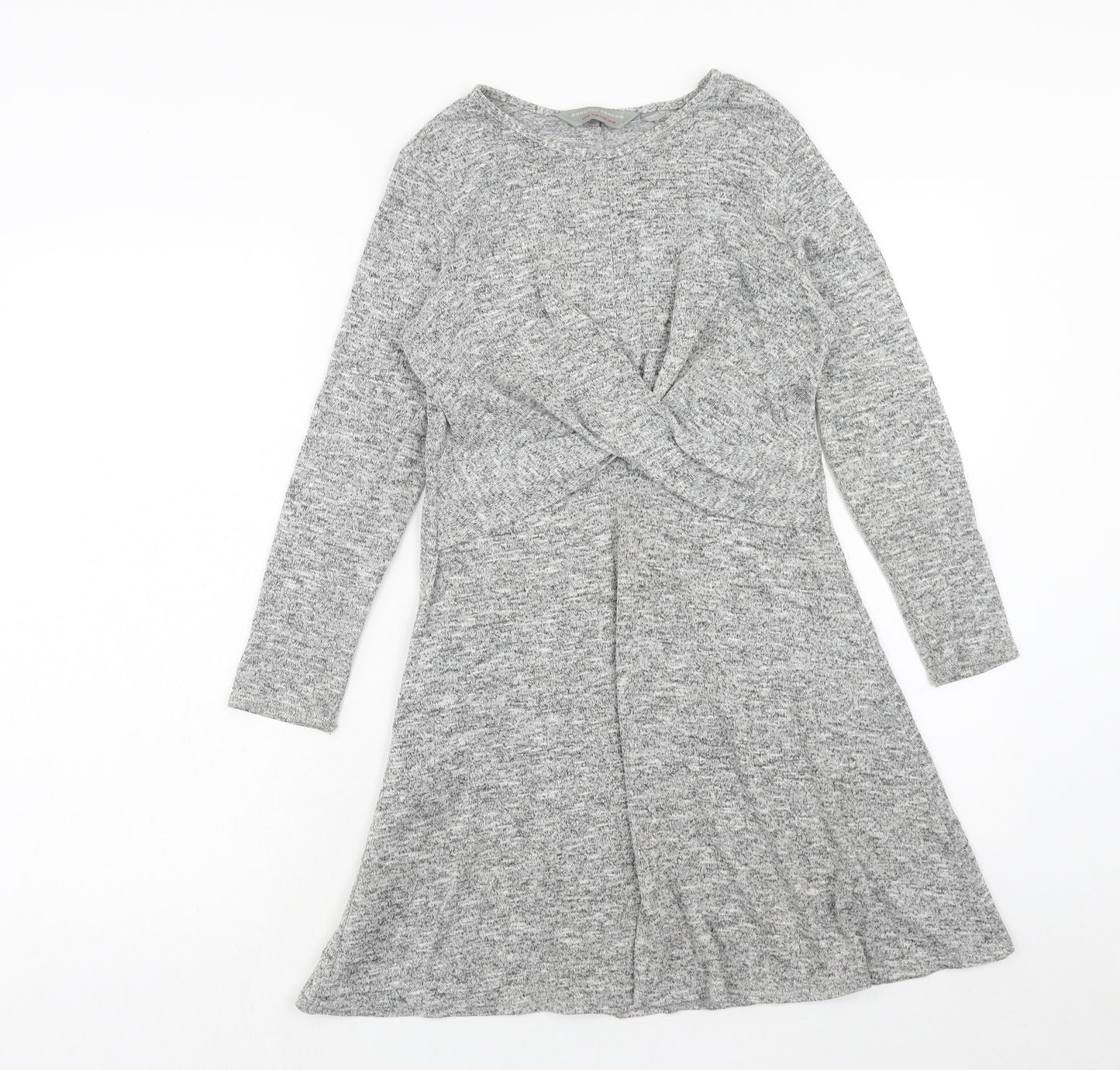 Dorothy Perkins Womens Grey Polyester Trapeze & Swing Size 10 Round Neck Pullover