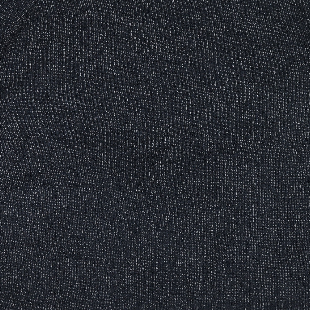 Marks and Spencer Mens Blue Round Neck Acrylic Pullover Jumper Size L Long Sleeve