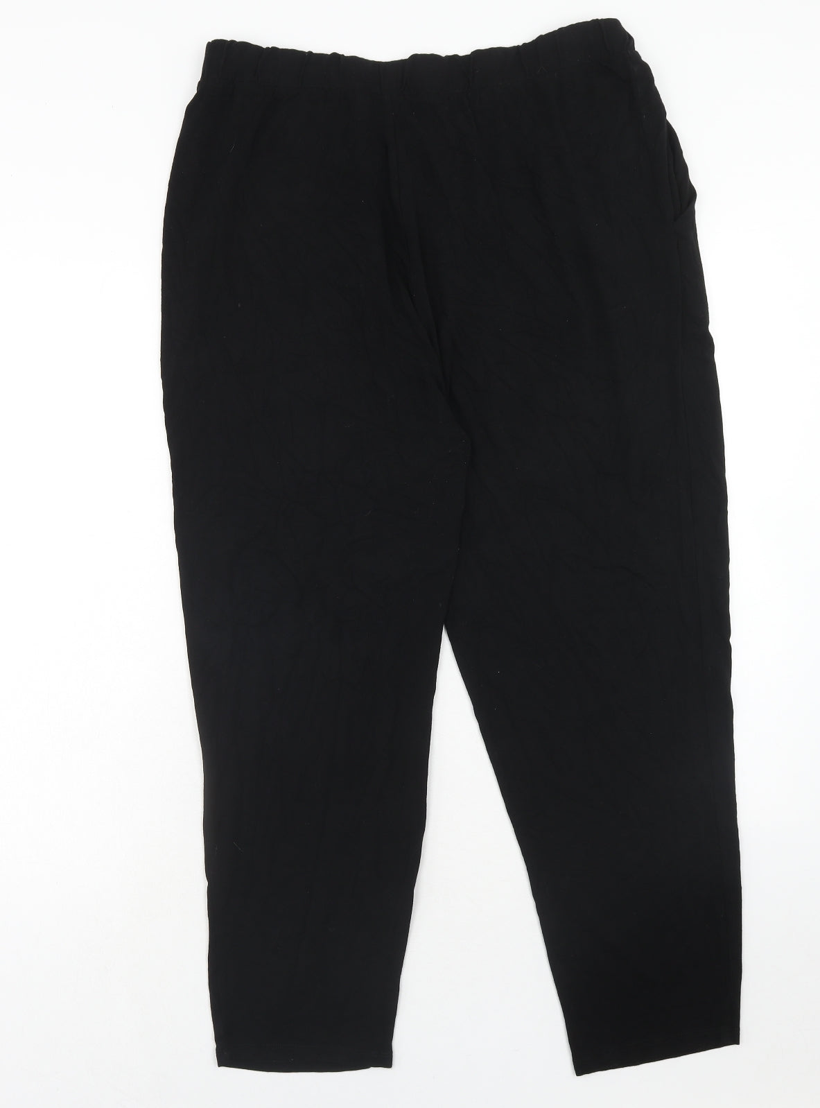 ASOS Womens Black Viscose Trousers Size 18 Regular