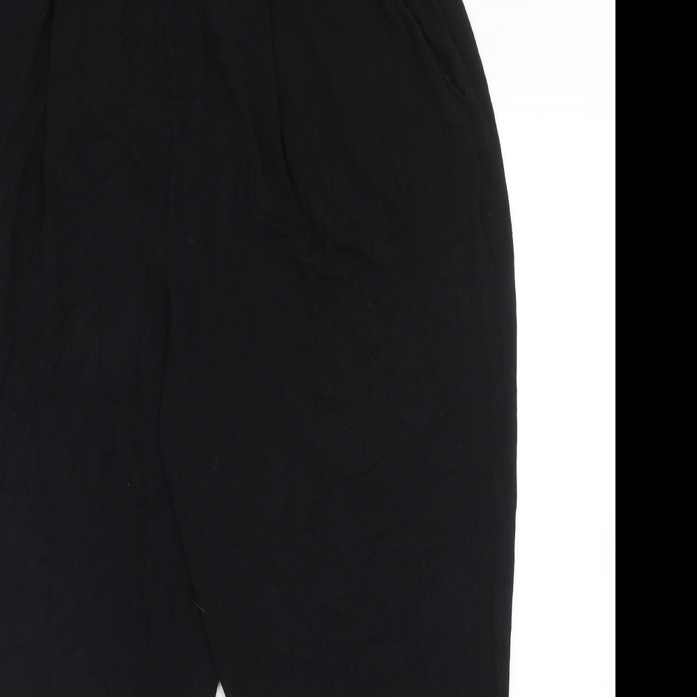 ASOS Womens Black Viscose Trousers Size 18 Regular